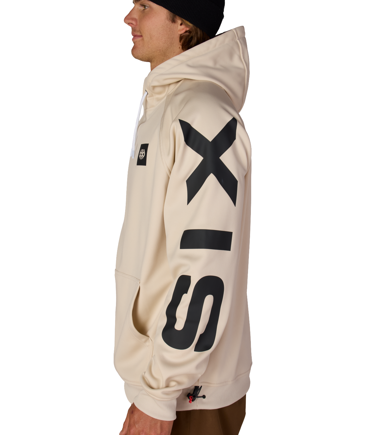 MENS BONDED FLEECE HOODY - LIMESTONE