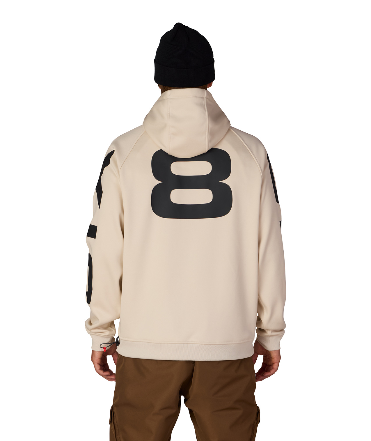 MENS BONDED FLEECE HOODY - LIMESTONE