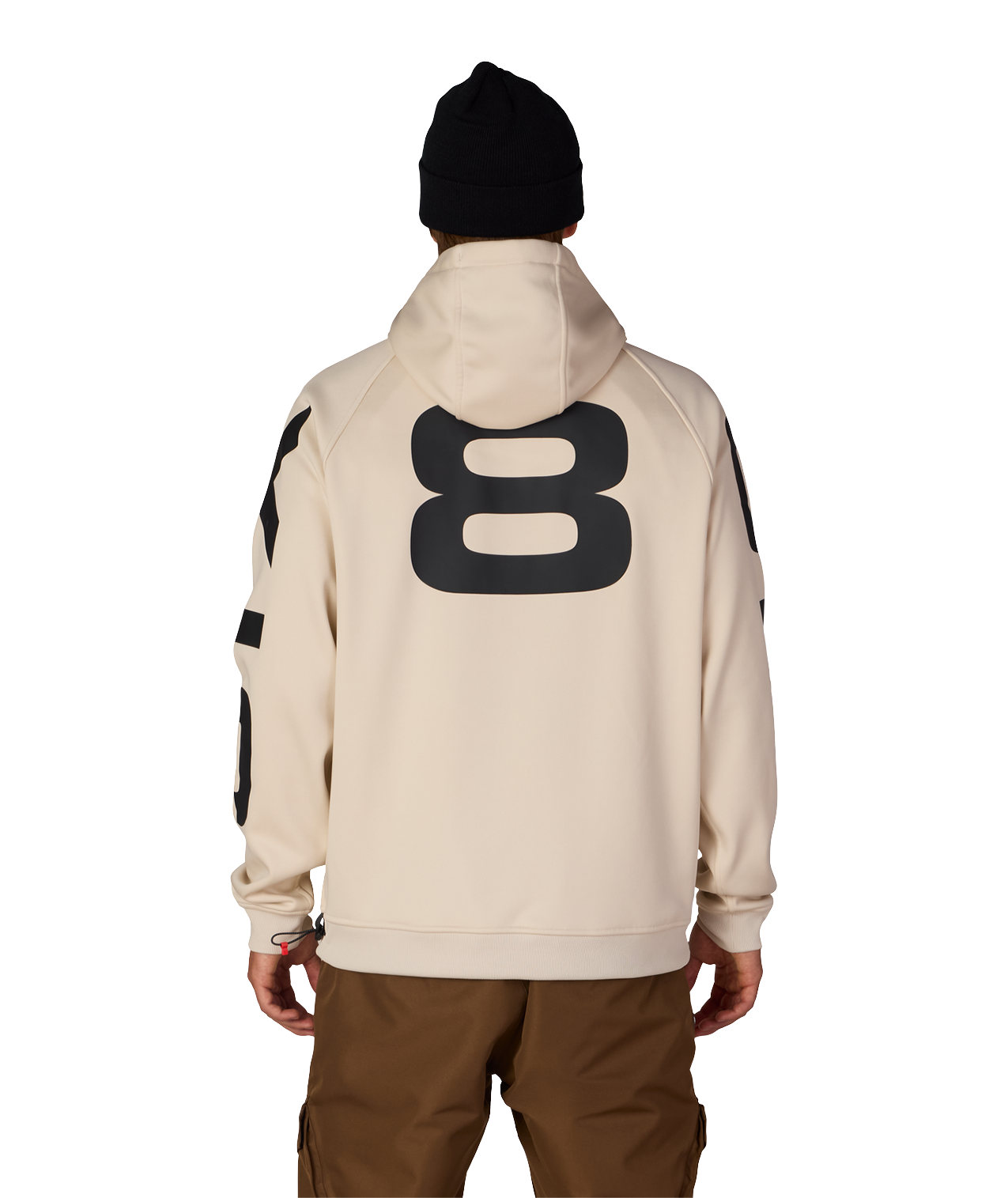 MENS BONDED FLEECE HOODY - LIMESTONE