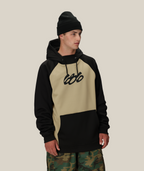 MENS BONDED FLEECE HOODY - SAGE COLORBLOCK