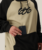 MENS BONDED FLEECE HOODY - SAGE COLORBLOCK