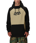 MENS BONDED FLEECE HOODY - SAGE COLORBLOCK