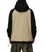MENS BONDED FLEECE HOODY - SAGE COLORBLOCK