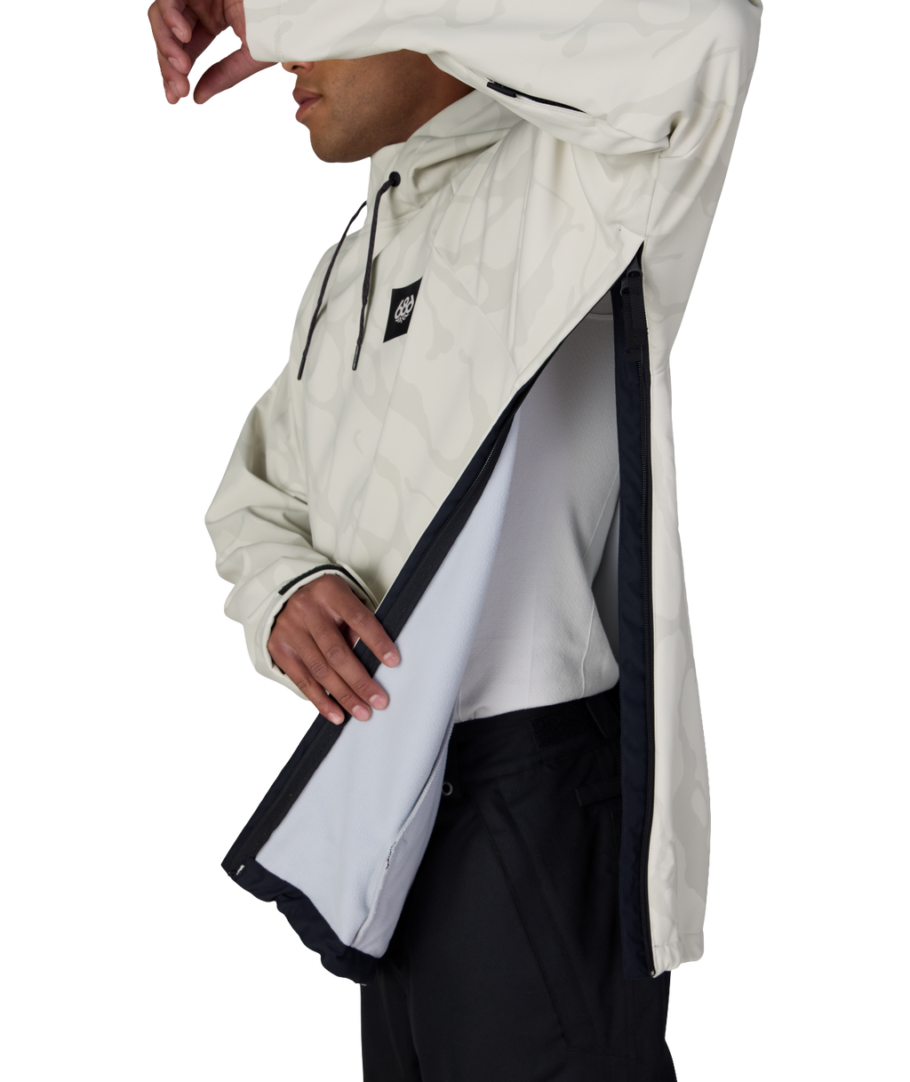 MENS WATERPROOF HYPERCHROMIC PULLOVER HOODY - LIMESTONE FRACTURE