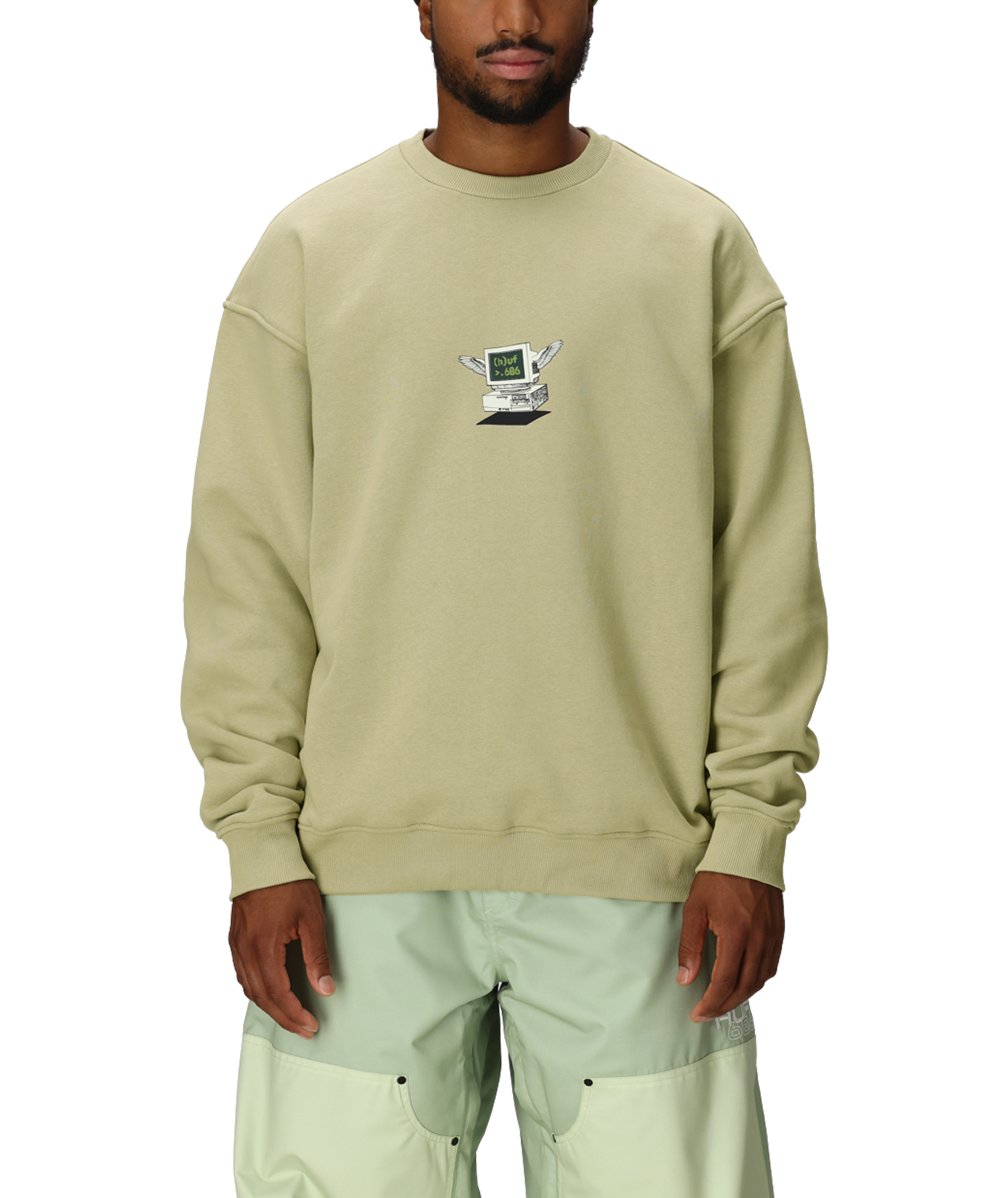 686 HUF PREMIUM HEAVYWEIGHT CREW SWEATSHIRT - HUF ELM