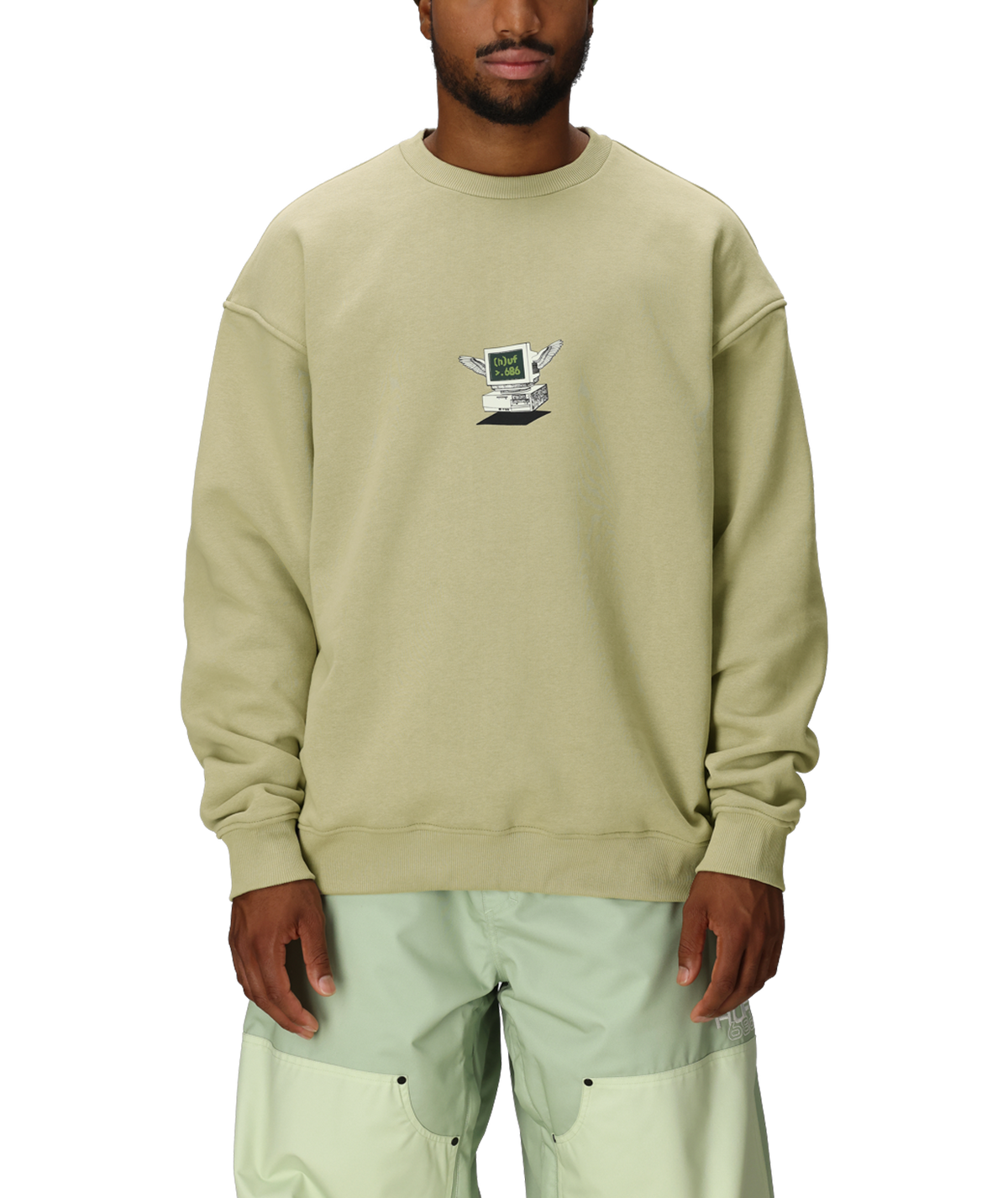 686 HUF PREMIUM HEAVYWEIGHT CREW SWEATSHIRT - HUF ELM