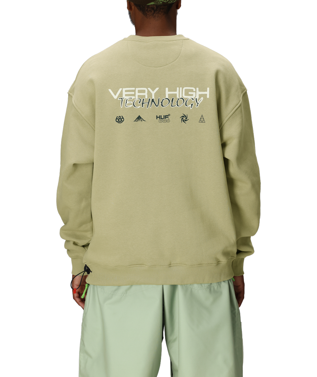 686 HUF PREMIUM HEAVYWEIGHT CREW SWEATSHIRT - HUF ELM