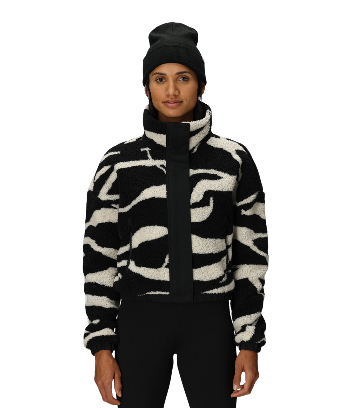 WOMENS OUTPOST SHERPA JACKET - BLACK VAPORS