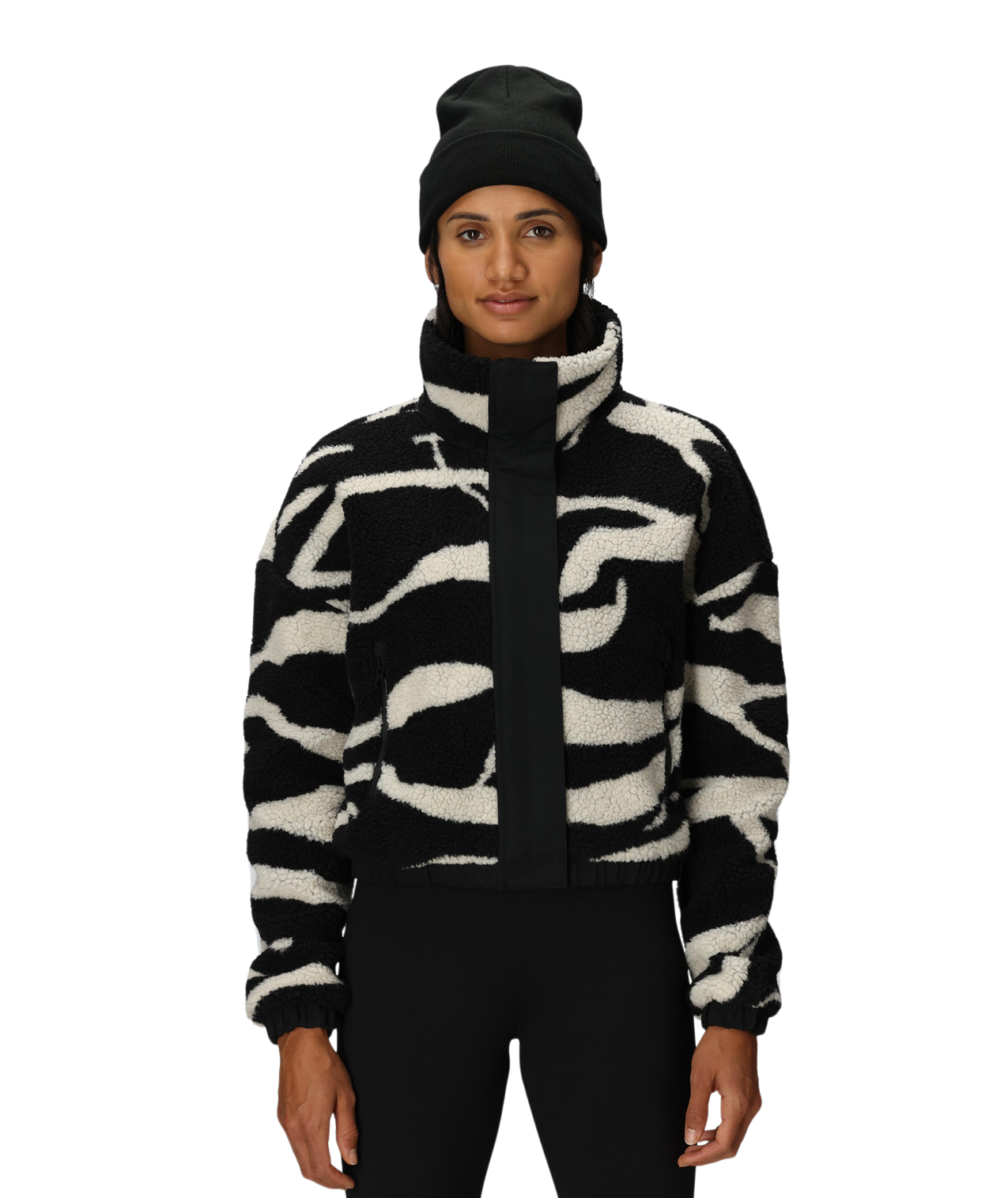 WOMENS OUTPOST SHERPA JACKET - BLACK VAPORS