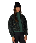 WOMENS OUTPOST SHERPA JACKET - MOSS GREEN SCRATCH CAMO