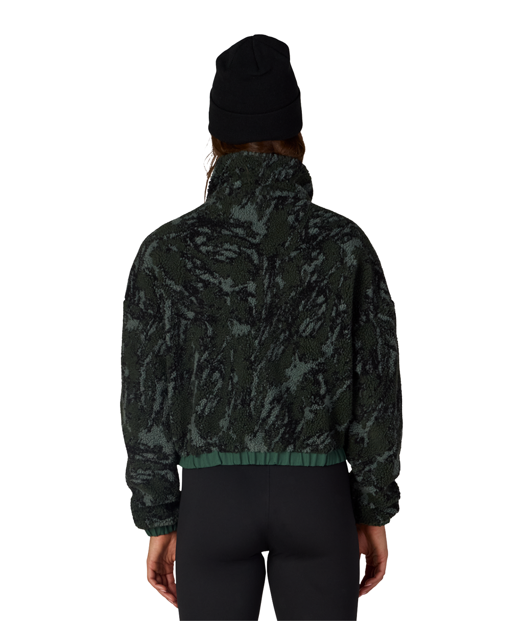 WOMENS OUTPOST SHERPA JACKET - MOSS GREEN SCRATCH CAMO