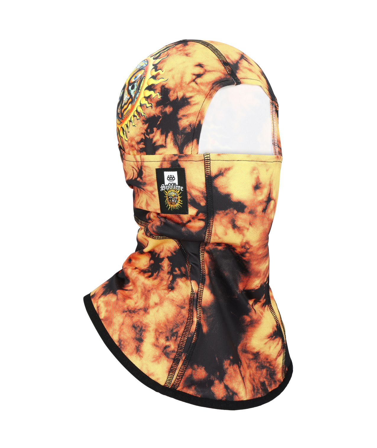 ALPHA HINGED BALACLAVA - SUBLIME ORANGE TIE DYE
