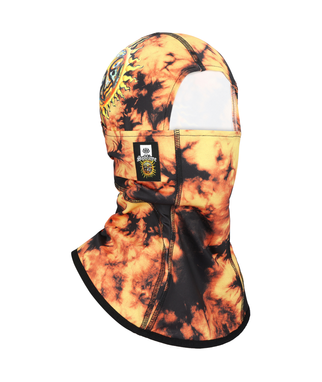 ALPHA HINGED BALACLAVA - SUBLIME ORANGE TIE DYE