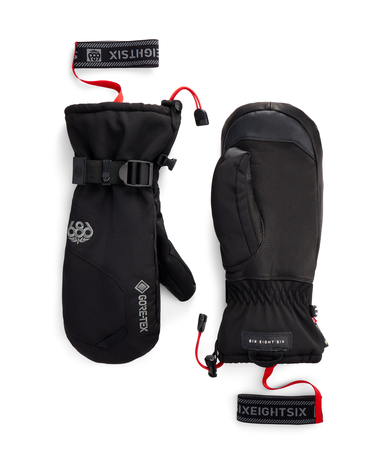 686 MENS GORE-TEX LEATHER LINEAR™ MITT - BLACK