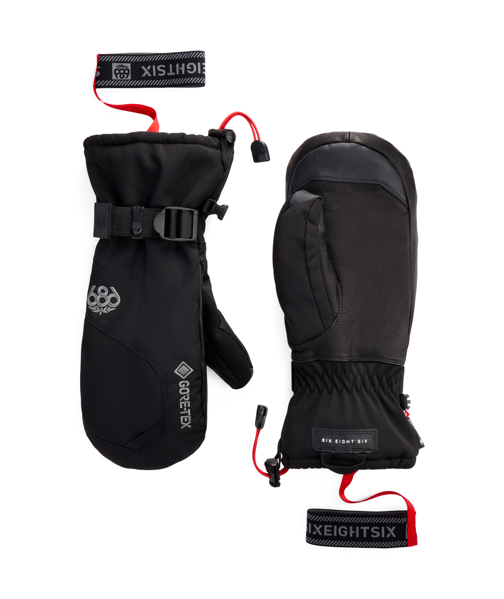 686 MENS GORE-TEX LEATHER LINEAR™ MITT - BLACK