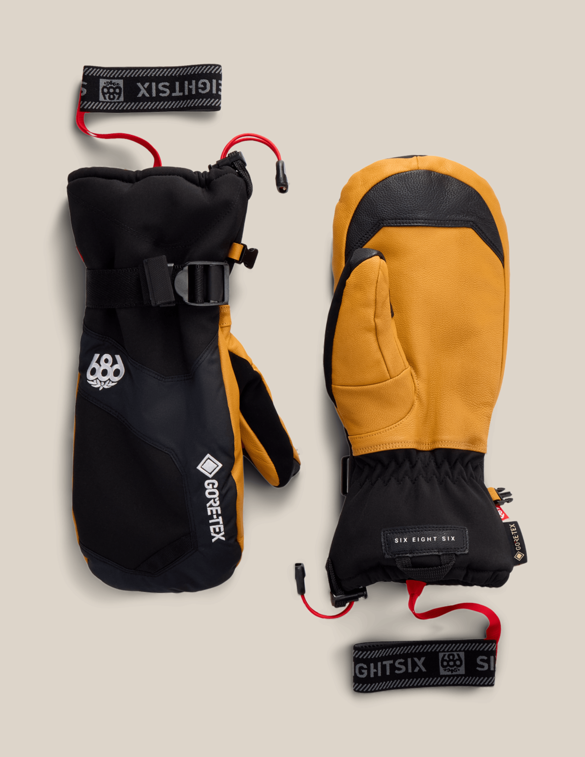 686 MENS GORE-TEX LEATHER LINEAR™ MITT - NATURAL