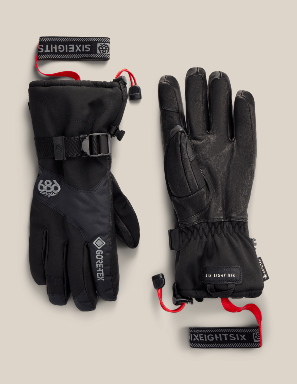686 MENS GORE-TEX LEATHER LINEAR™ GLOVE - BLACK