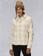 WOMENS SIERRA NEVADA FLEECE BUTTON UP - LIMESTONE PLAID