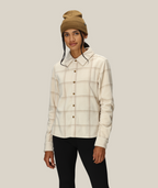 WOMENS SIERRA NEVADA FLEECE BUTTON UP - LIMESTONE PLAID