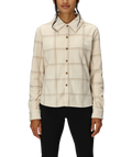 WOMENS SIERRA NEVADA FLEECE BUTTON UP - LIMESTONE PLAID