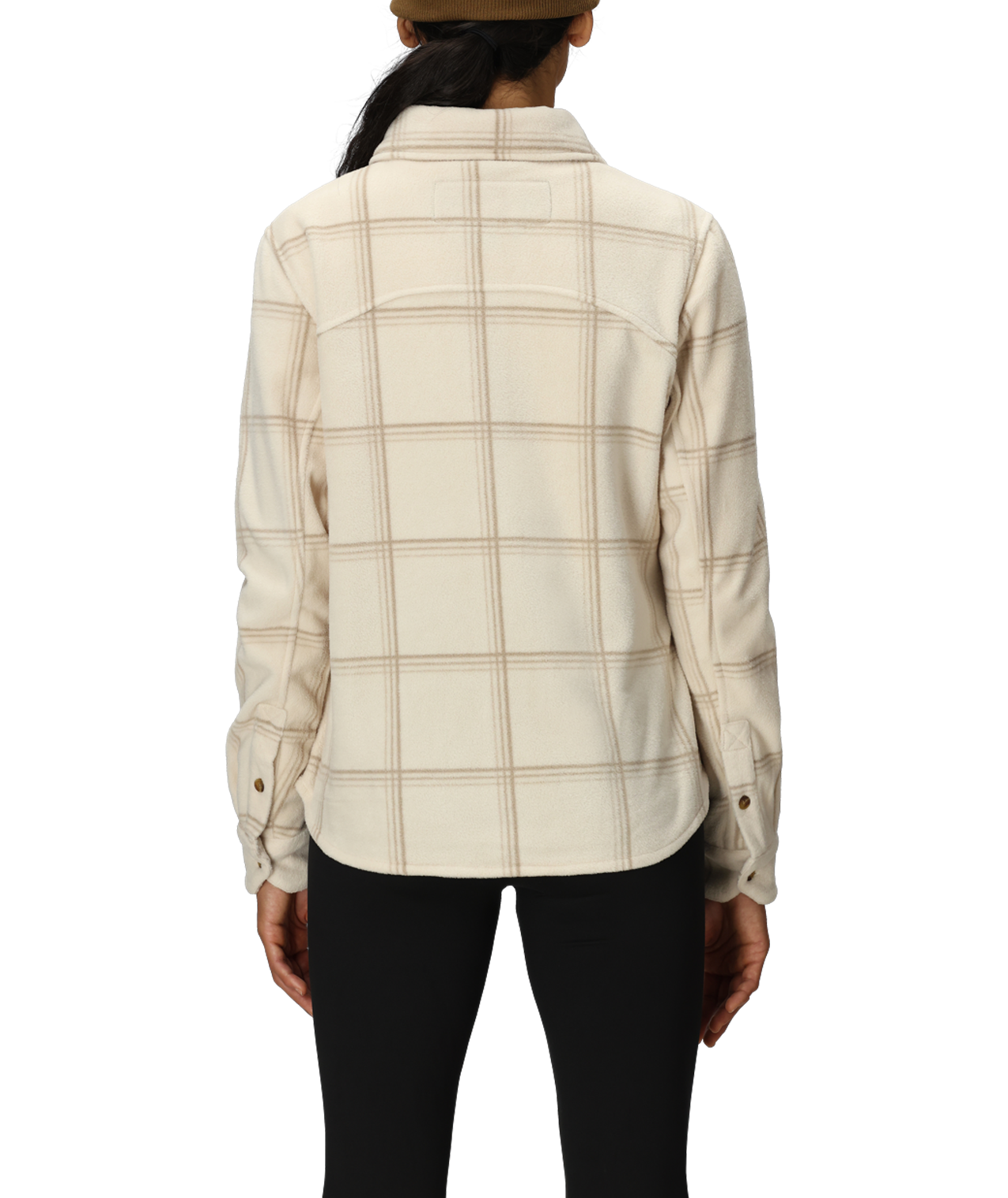 WOMENS SIERRA NEVADA FLEECE BUTTON UP - LIMESTONE PLAID