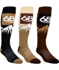 686 MENS SNOW CAPS SOCKS - 3 PACK - ASSORTED 2