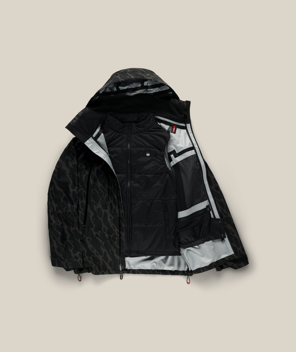 MENS SMARTY® 3-IN-1 RODEO™ 3L JACKET - BLACK FRACTURE PRINT
