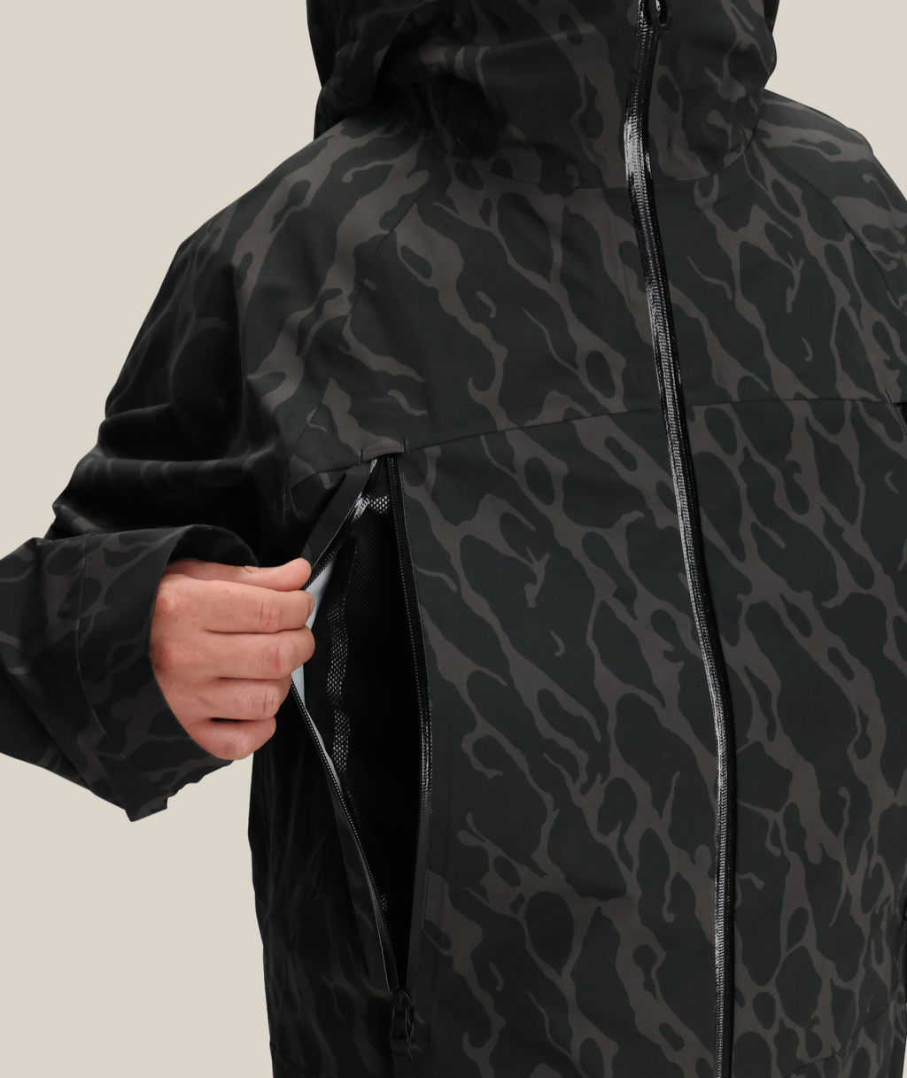 MENS SMARTY® 3-IN-1 RODEO™ 3L JACKET - BLACK FRACTURE PRINT