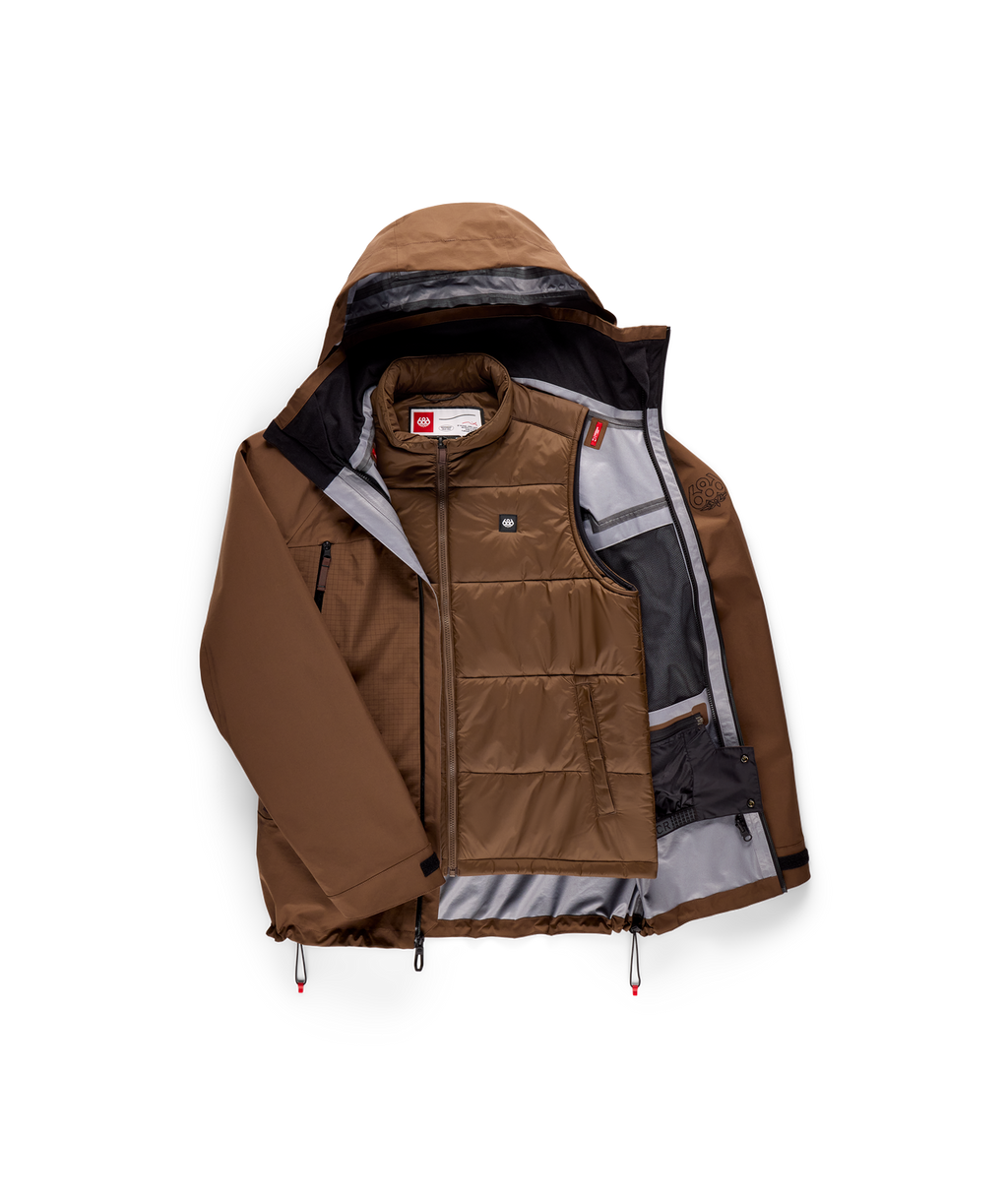 MENS SMARTY® 3-IN-1 RODEO™ 3L JACKET - DARK EARTH