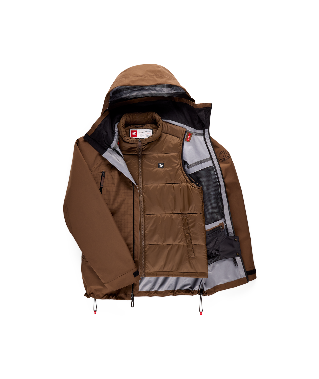 MENS SMARTY® 3-IN-1 RODEO™ 3L JACKET - DARK EARTH