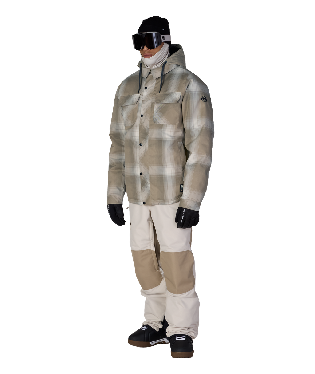 MENS WOODLAND™ INSULATED JACKET - KHAKI PLAID