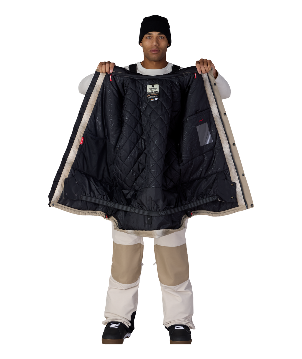 MENS WOODLAND™ INSULATED JACKET - KHAKI PLAID