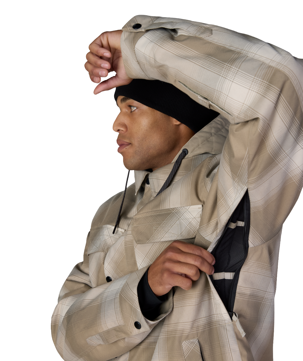 MENS WOODLAND™ INSULATED JACKET - KHAKI PLAID