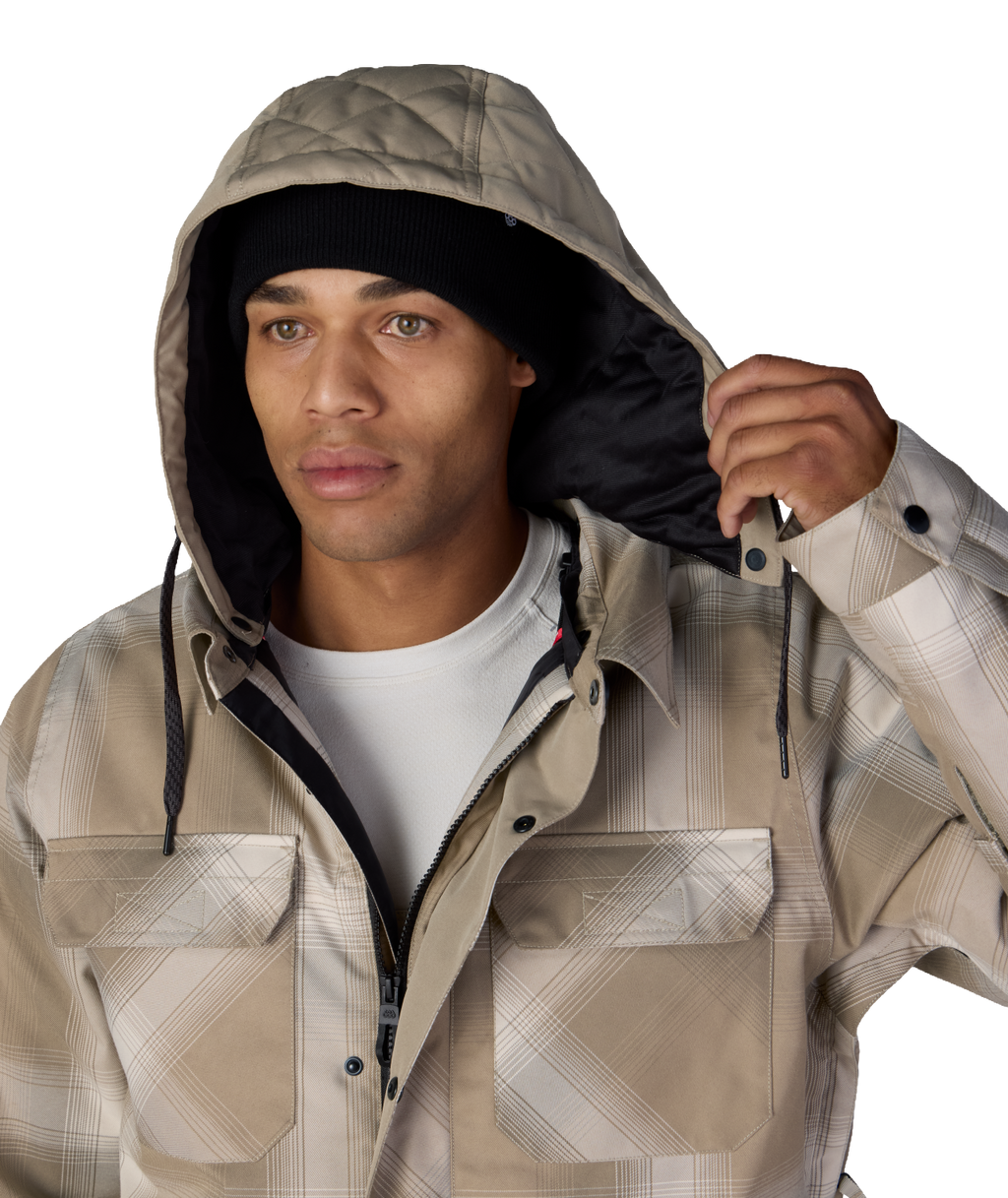 MENS WOODLAND™ INSULATED JACKET - KHAKI PLAID