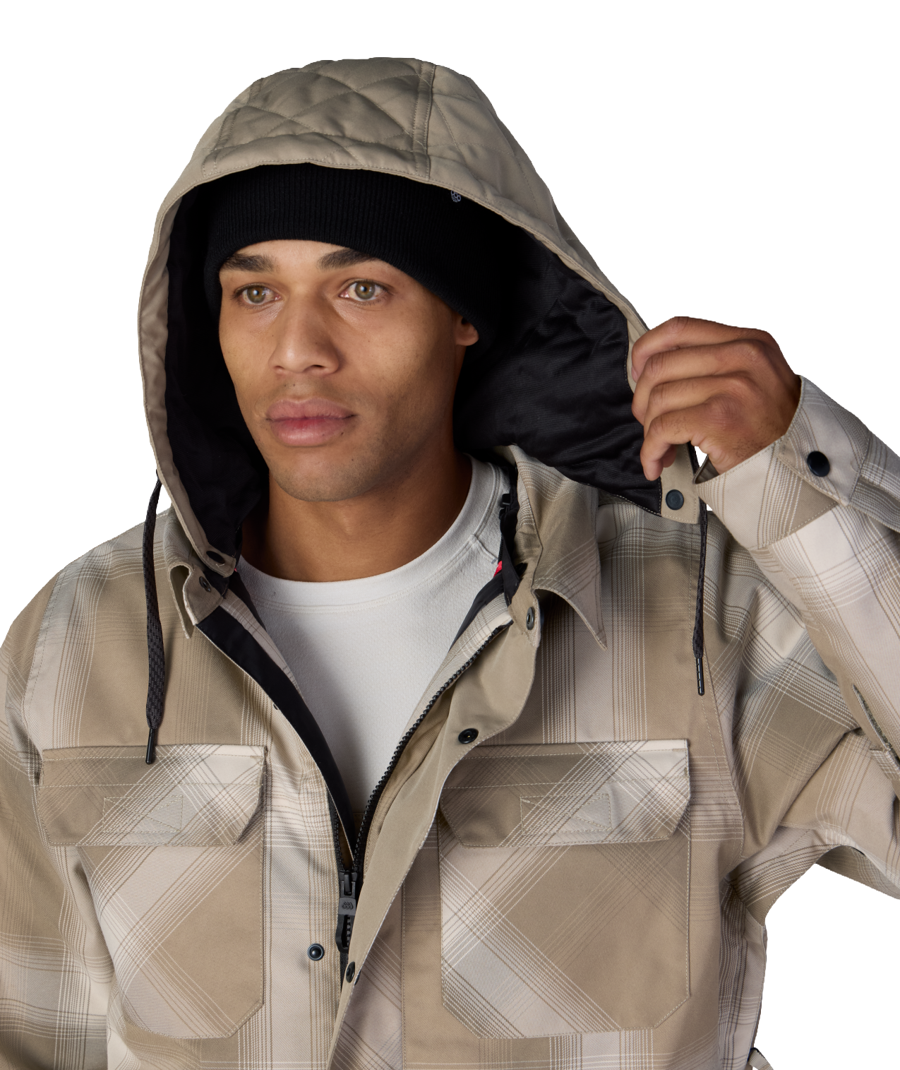 MENS WOODLAND™ INSULATED JACKET - KHAKI PLAID