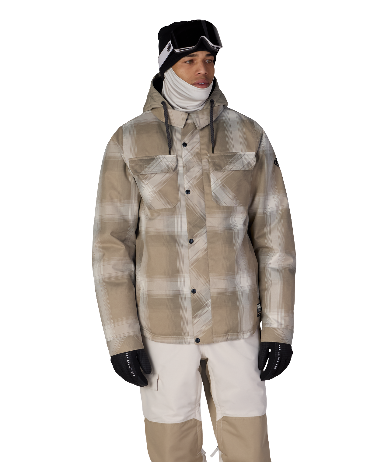 MENS WOODLAND™ INSULATED JACKET - KHAKI PLAID