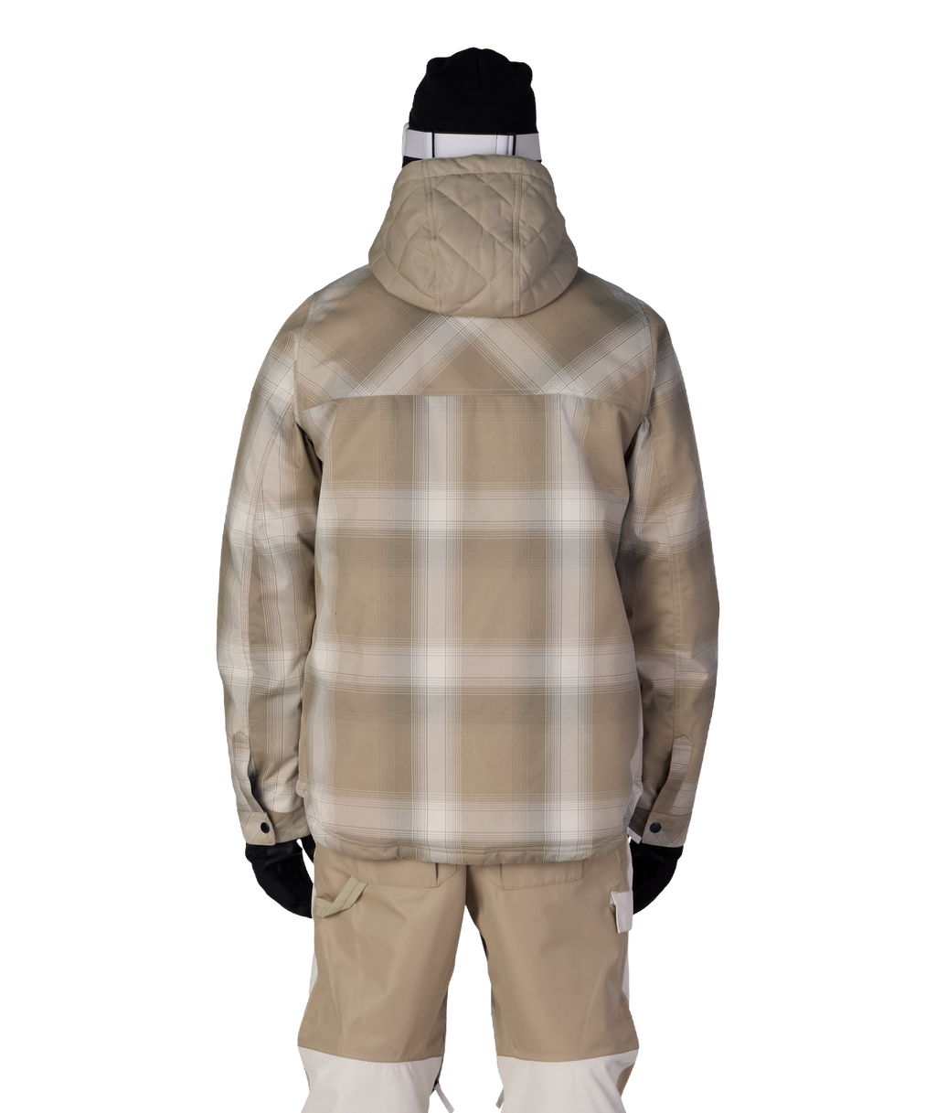 MENS WOODLAND™ INSULATED JACKET - KHAKI PLAID