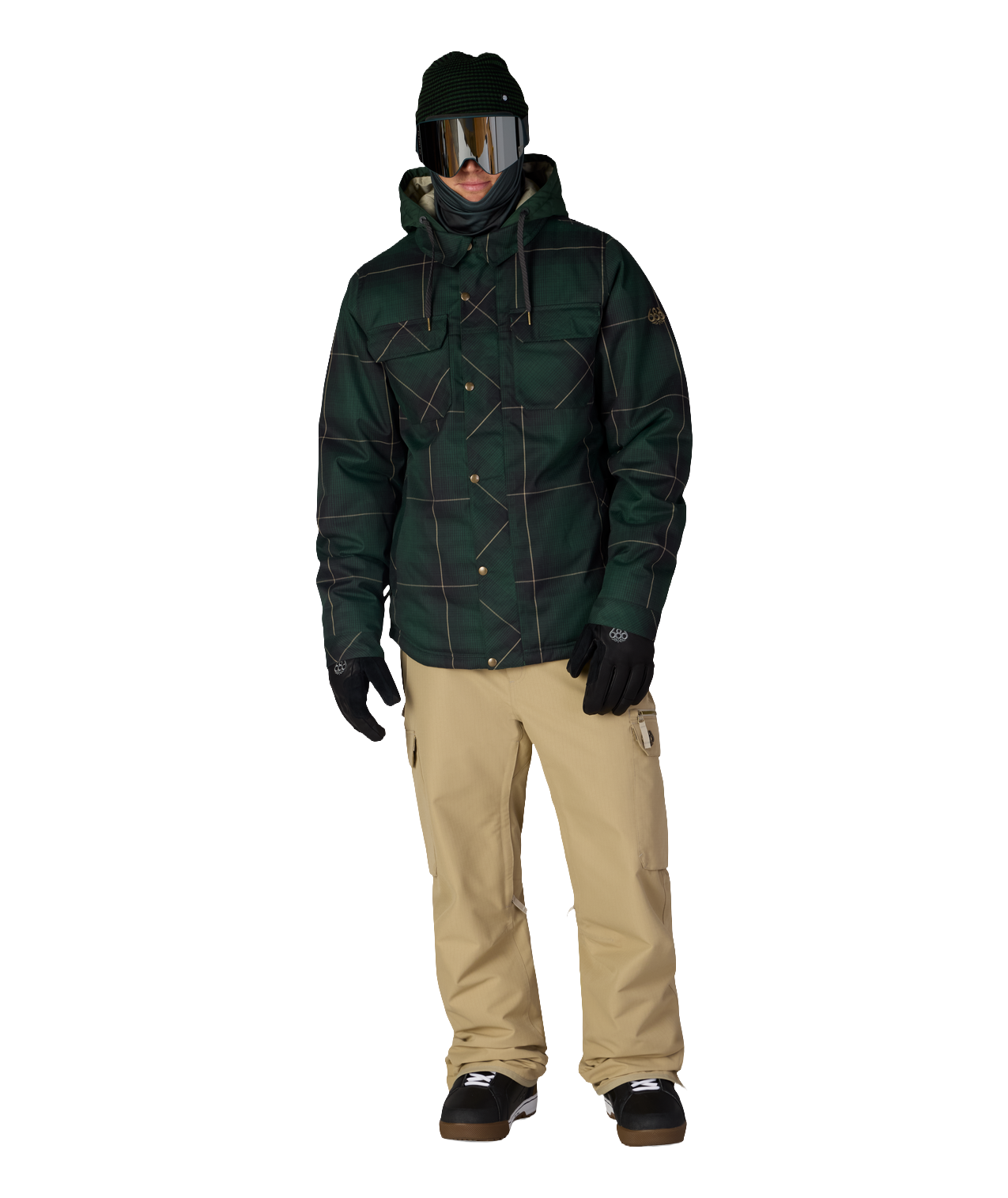 MENS WOODLAND™ INSULATED JACKET - MOSS GREEN PLAID