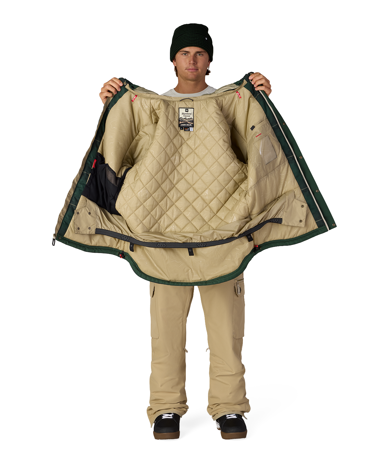 MENS WOODLAND™ INSULATED JACKET - MOSS GREEN PLAID