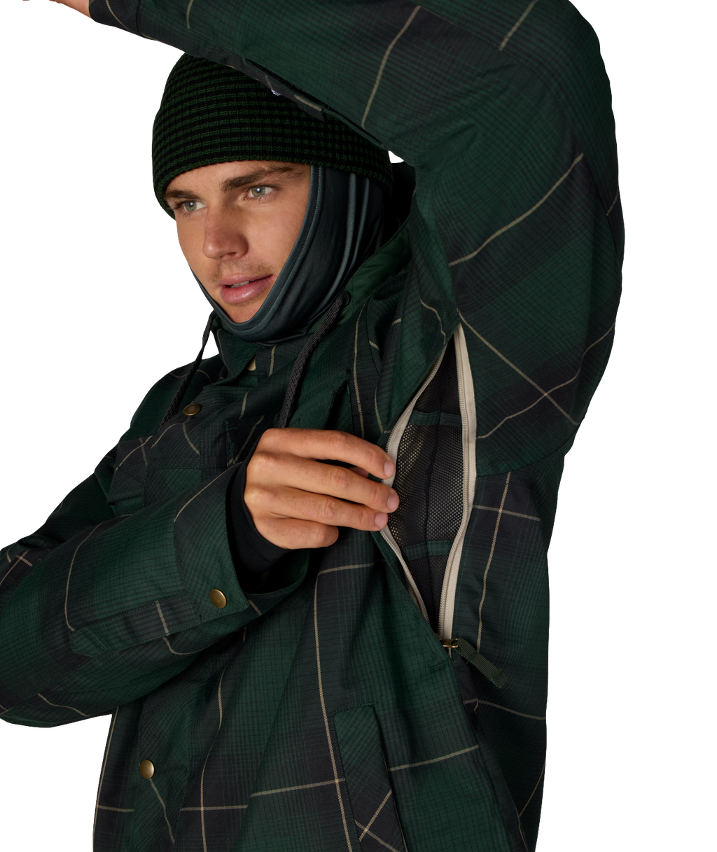 MENS WOODLAND™ INSULATED JACKET - MOSS GREEN PLAID