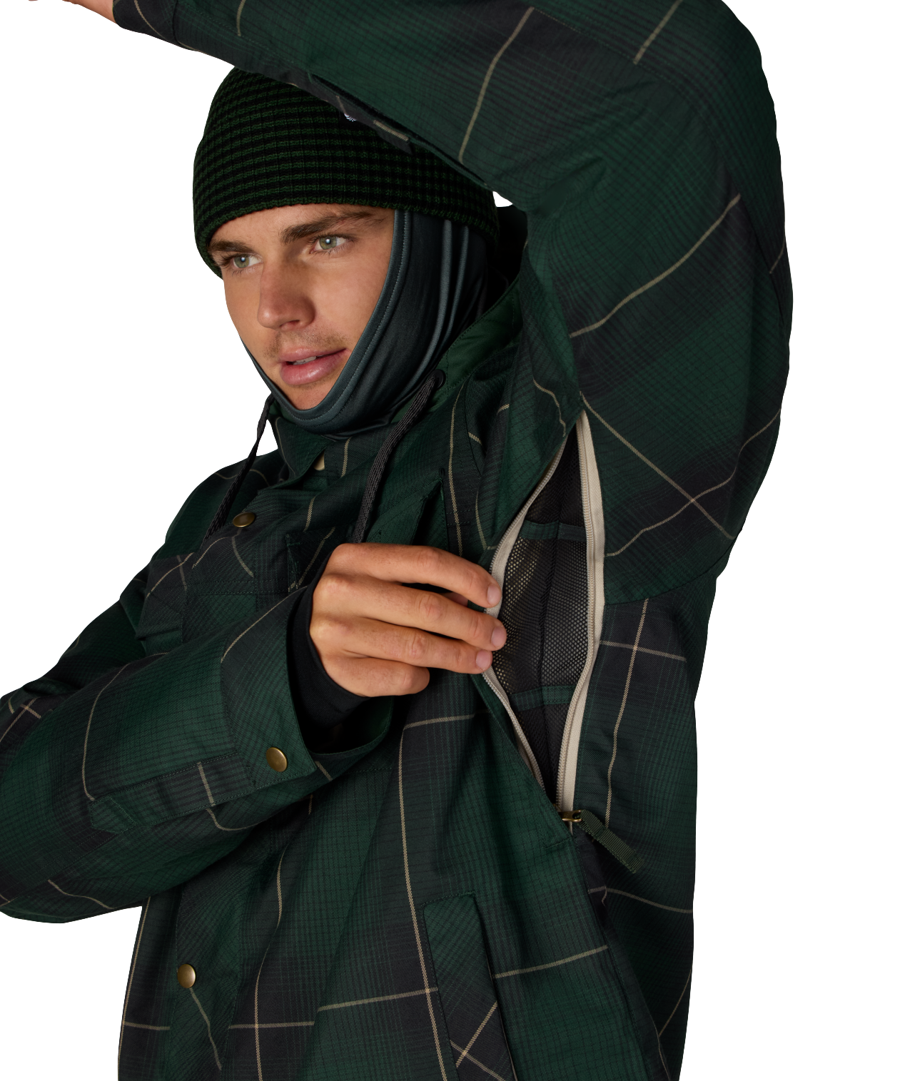 MENS WOODLAND™ INSULATED JACKET - MOSS GREEN PLAID