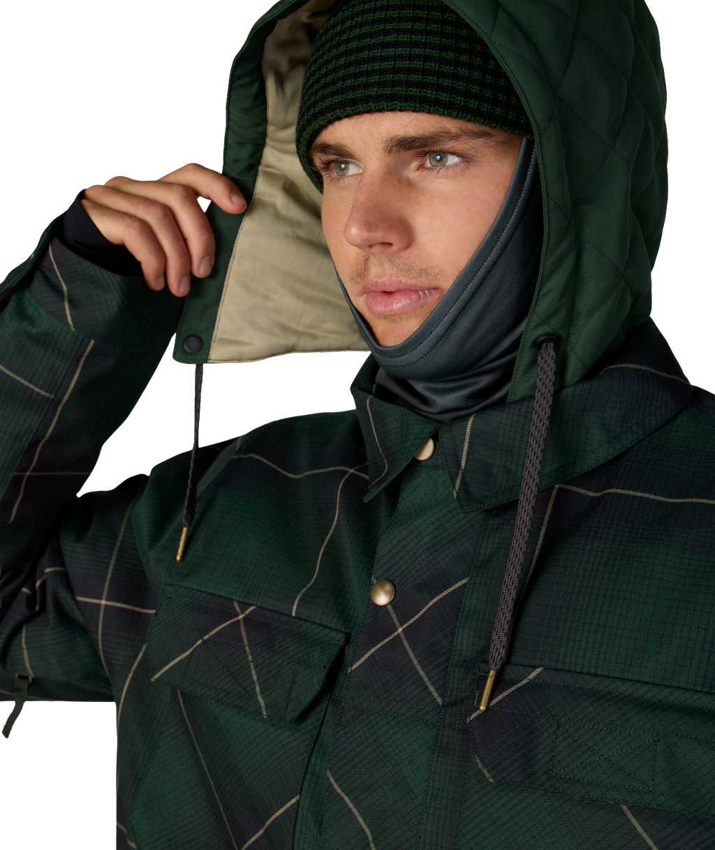 MENS WOODLAND™ INSULATED JACKET - MOSS GREEN PLAID