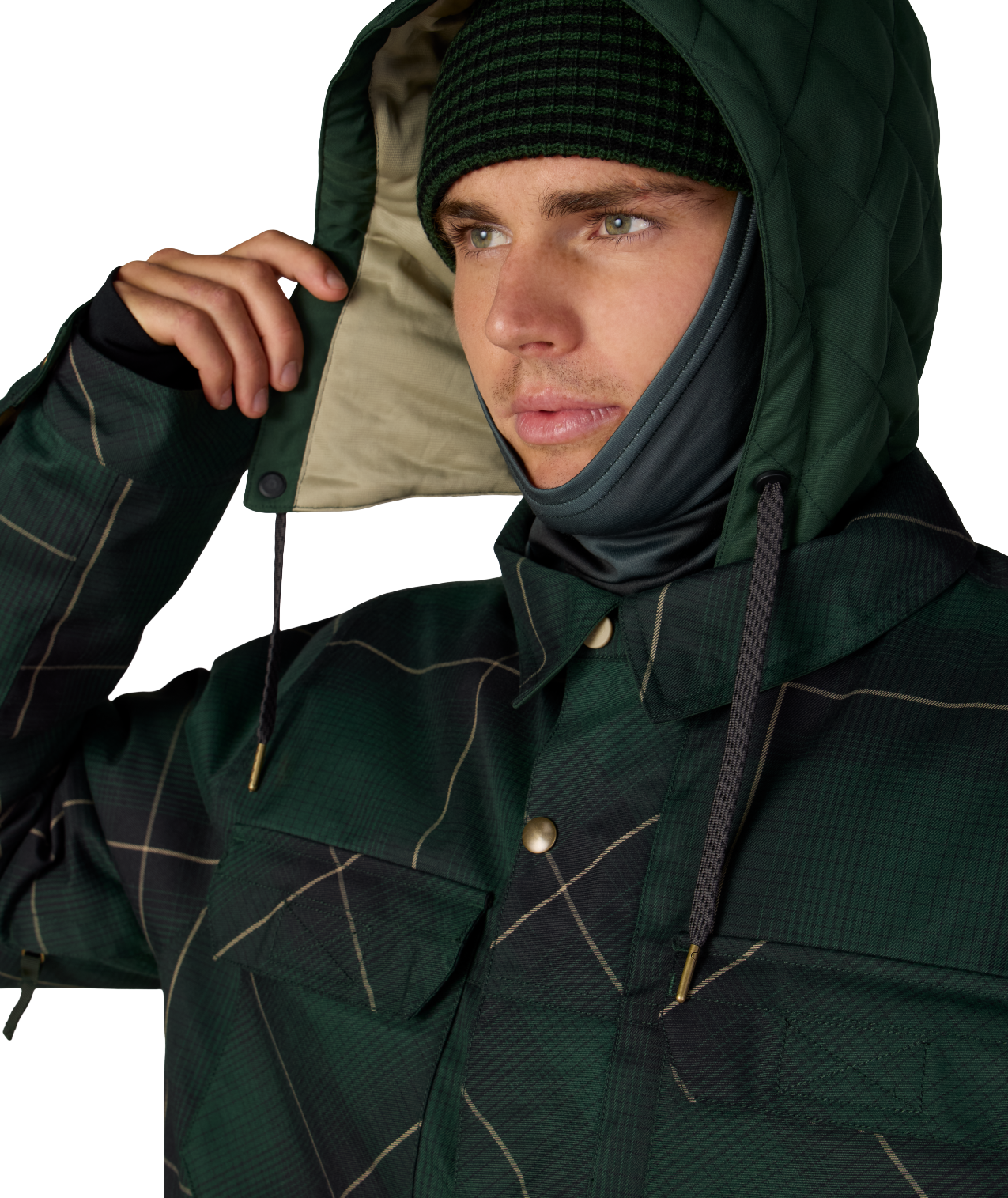 MENS WOODLAND™ INSULATED JACKET - MOSS GREEN PLAID