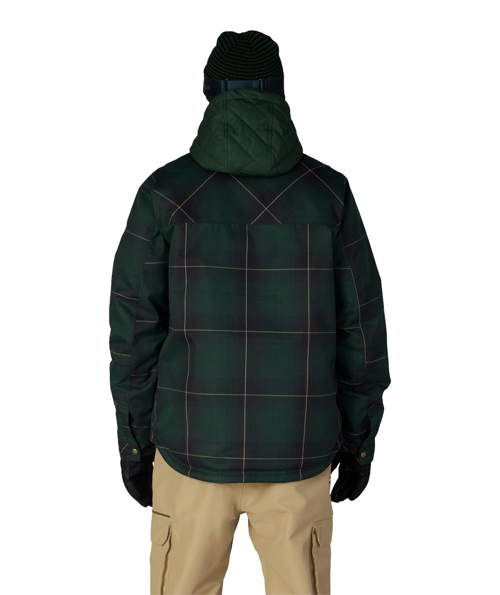 MENS WOODLAND™ INSULATED JACKET - MOSS GREEN PLAID