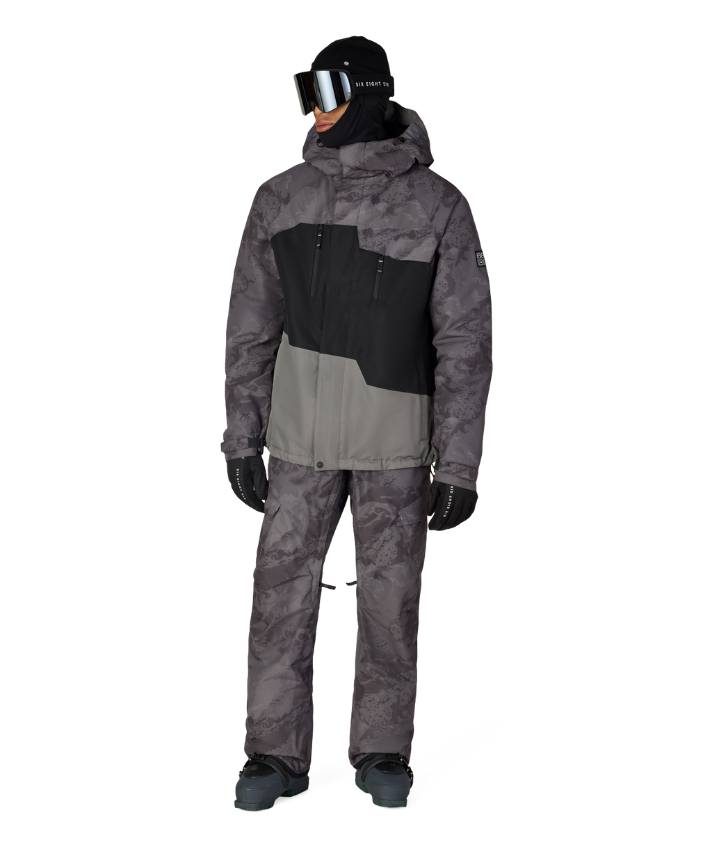 MENS GEO™ INSULATED JACKET - CHARCOAL HEMISPHERE COLORBLOCK