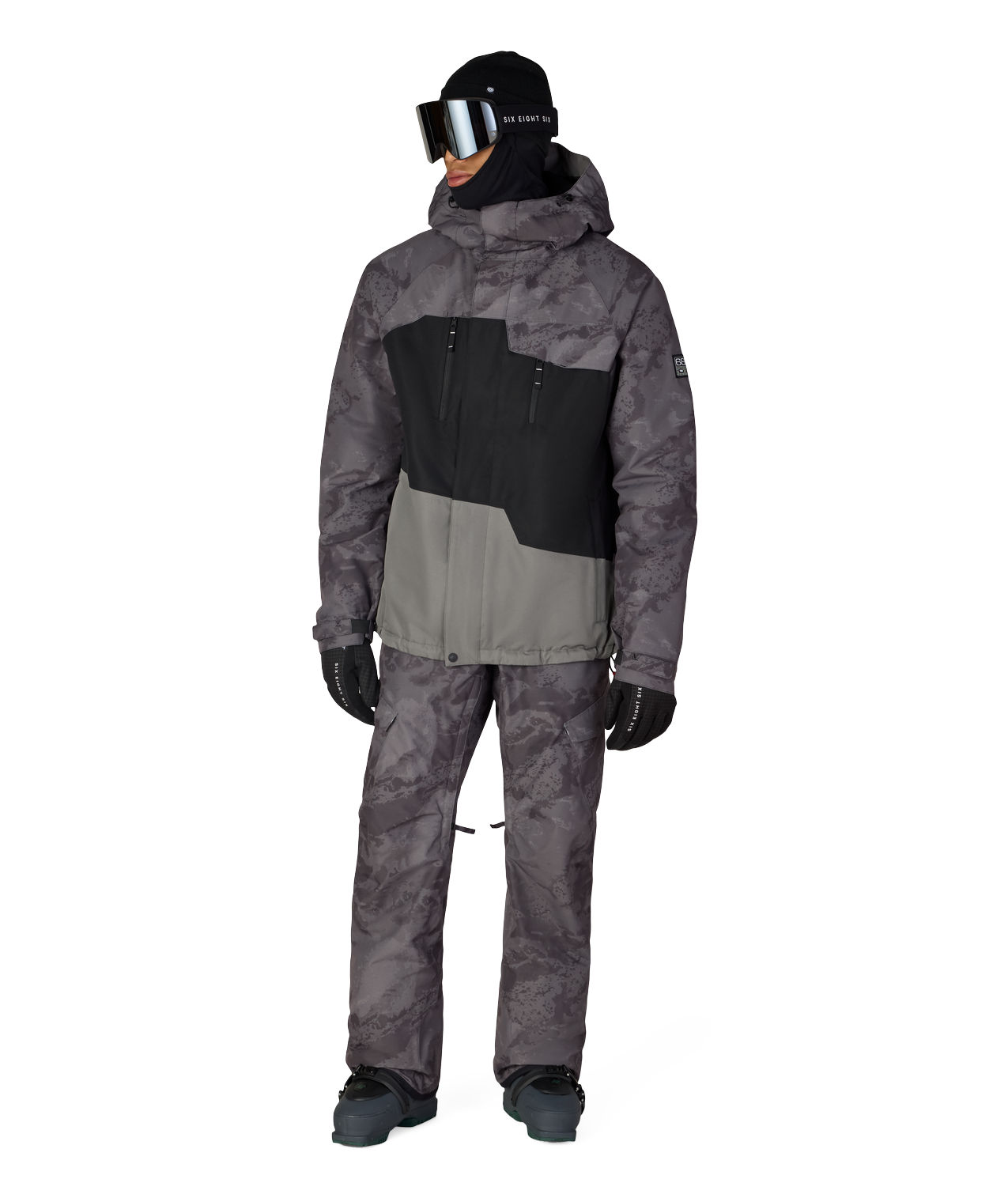 MENS GEO™ INSULATED JACKET - CHARCOAL HEMISPHERE COLORBLOCK