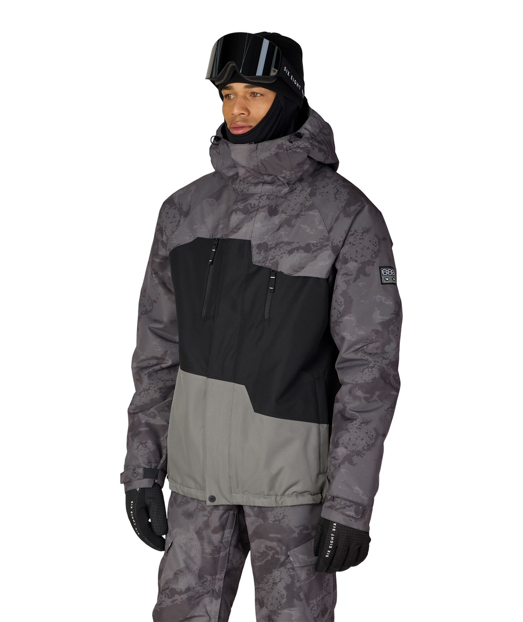 MENS GEO™ INSULATED JACKET - CHARCOAL HEMISPHERE COLORBLOCK