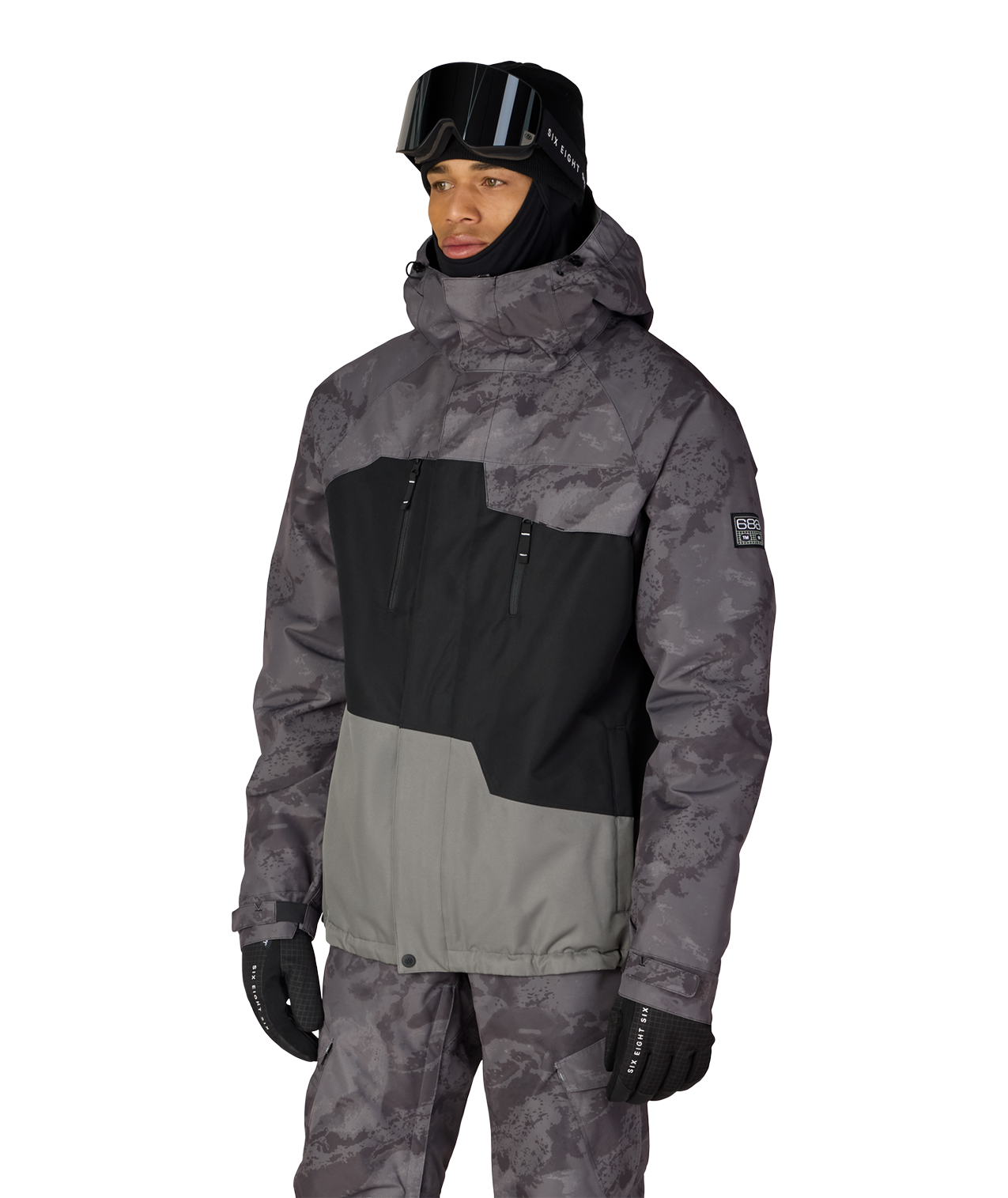 MENS GEO™ INSULATED JACKET - CHARCOAL HEMISPHERE COLORBLOCK