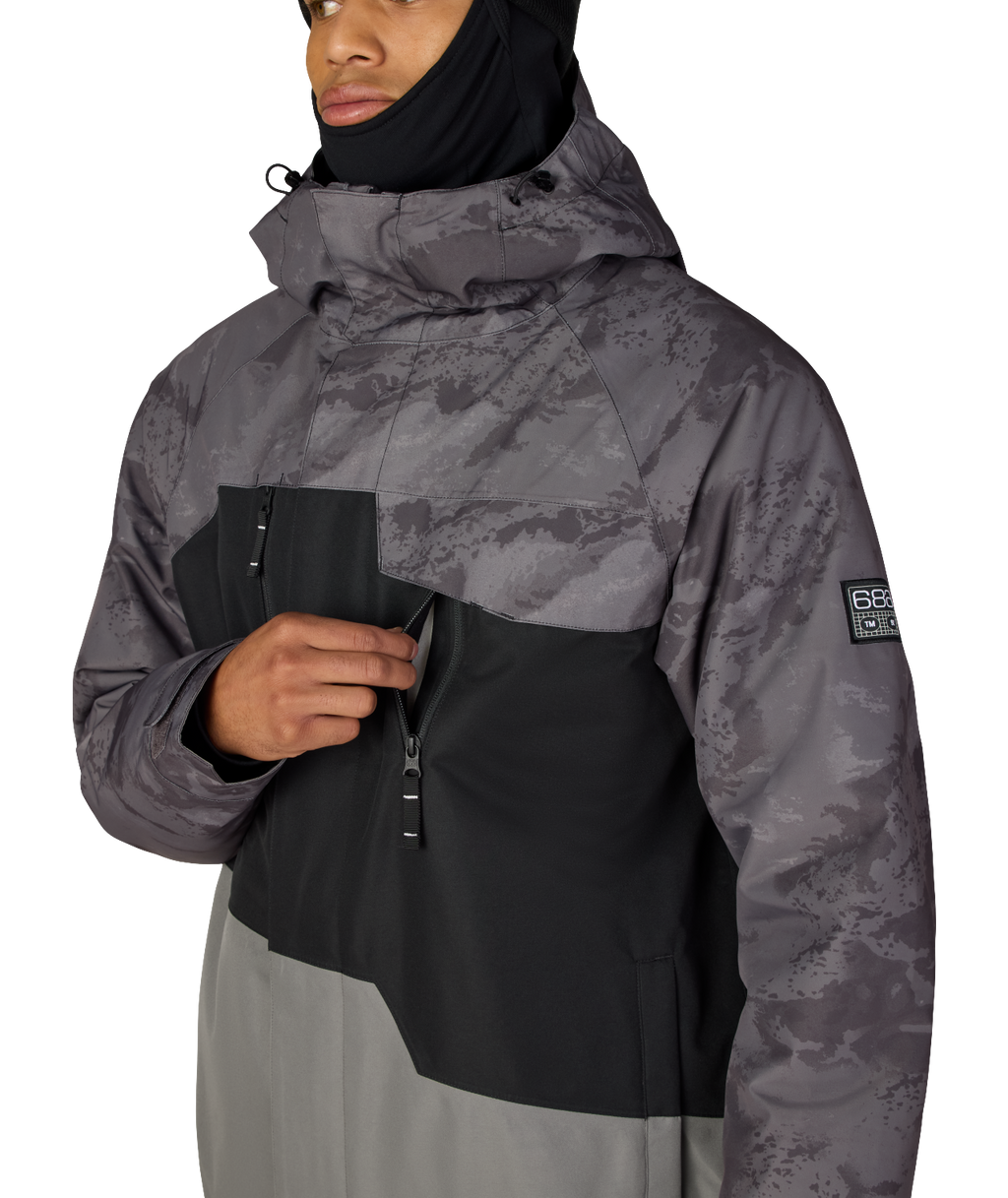 MENS GEO™ INSULATED JACKET - CHARCOAL HEMISPHERE COLORBLOCK