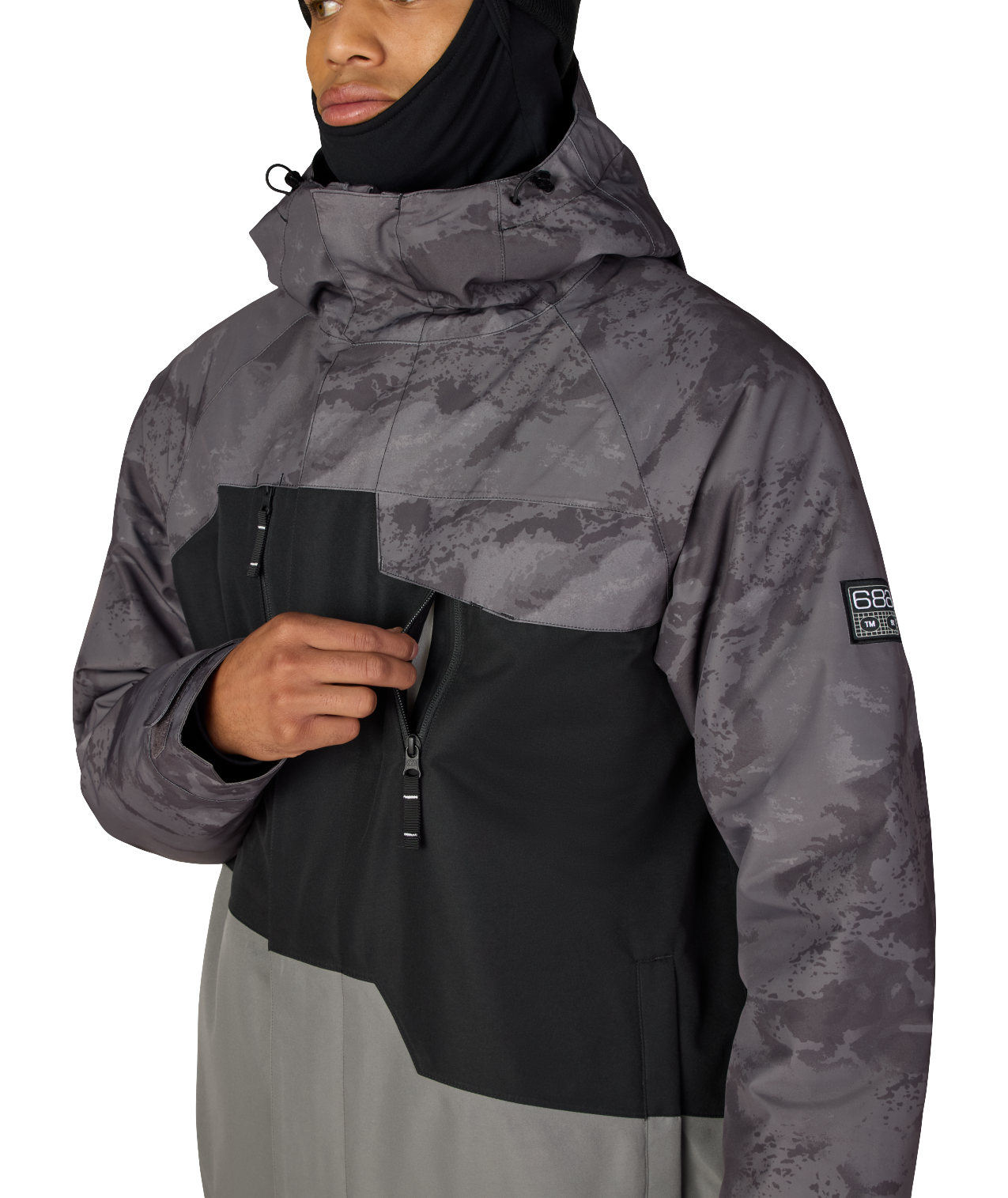 MENS GEO™ INSULATED JACKET - CHARCOAL HEMISPHERE COLORBLOCK
